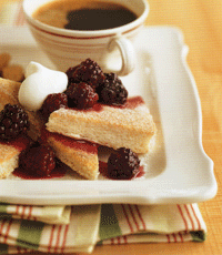 Boysenberry and Cardamom Toast Shortcakes
