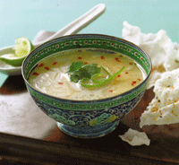 Coconut Lime Soup with Scallops