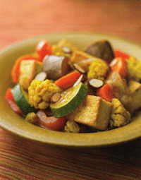 Golden Cauliflower and Tofu curry