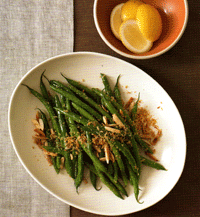 Green Beans with Lemon-Butter Bread Crumbs and Toasted Almonds