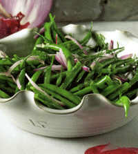 Herb Green Beans with Red Onions