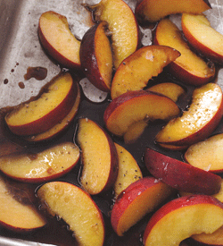 Honey Balsamic Peaches and Burrata