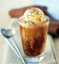 iced espresso floats with white chocolate ice cream