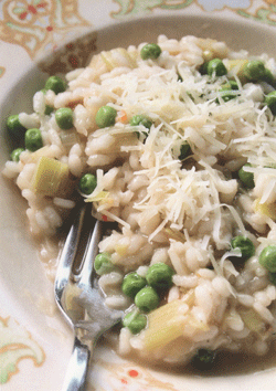 Leek and Pea Risotto