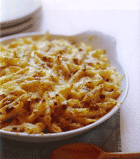 Baked Three-Cheese Pasta with Pancetta