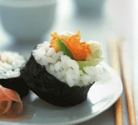 Smoked Salmon Maki Rolls with Cucumber and Wasabi Cream Cheese