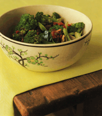 Stir-Fried Broccoli with Sun-Dried Tomatoes and Garlic