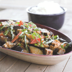 Tofu and Eggplant Stir-Fry