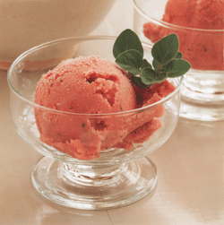 Savory Tomato Sorbet with Oregano