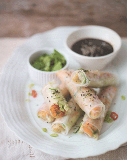 Vietnamese Spring Rolls with Balsamic Reduction