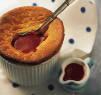 White Chocolate Soufflé with Raspberry Sauce
 Recipe